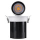VIRGO-M 60306 Χωνευτό LED Spot Downlight TrimLess Φ11cm 12W 1560lm 36° AC 220-240V IP20 Φ11cm x Υ11.5cm - Στρόγγυλο - Λευκό με Μαύρο Κάτοπτρο - Φυσικό Λευκό 4500K - Bridgelux COB - 5 Years Warranty - 12