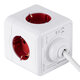 TRAVEL PowerCube PRO Certified 79645 Πολύπριζο 5 Θέσεων με 1.5m Kαλώδιο - 5 Πρίζες Ασφαλείας Childproof EU Schuko AC 220-240V Μ7.5 x Π11.5 x Υ7.5 - Λευκό με Κόκκινο - Max Load 3680W/16A - 4