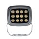 FLOODXENA 90122 Προβολέας Σποτ Wall Washer LED 12W 1380lm 10° AC 220-240V Αδιάβροχο IP65 Φυσικό Λευκό 4500K - Bridgelux SMD Chip - Γκρι Ανθρακί Ματ - Μ13.5 x Π11.5 x Υ15cm - 3 Χρόνια Εγγύηση - 3