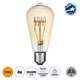 99082 Λάμπα LED Ultra Thin Soft S Spiral Filament E27 ST64 Αχλάδι 4W 280lm 360° AC 220-240V IP20 Φ6.4 x Υ14cm Ultra Θερμό Λευκό 2200K με Μελί Γυαλί - Dimmable - 3 Years Warranty - 1