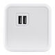 TRAVEL PowerCube PRO Certified 79643 Πολύπριζο 6 Θέσεων με 1.5m Kαλώδιο - 4 Πρίζες Ασφαλείας Childproof EU Schuko AC 220-240V & 2 Πρίζες USB Max 2.1A/DC 5V Μ7.5 x Π7.5 x Υ7.5 - Λευκό με Μπλε - Max Load 3680W/16A - 8