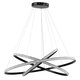 kelvo® DIAMOND KLV-101-0241 Κρεμαστό Φωτιστικό Οροφής LED 150W 15000lm 180° AC 220-240V IP20 Ρυθμιζόμενο Λευκό CCT με Χειριστήριο από 2700K έως 6000K Dimmable - Lumileds SMD Chip - Μαύρο Ματ - Μ100 x Π100 x Υ100cm - 3 Χρόνια Εγγύηση - 6