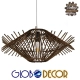 SASSO 01602 Boho Κρεμαστό Φωτιστικό Οροφής με Ντουί 1 x E27 AC 220-240V IP20 - Καφέ - Μ50 x Π50 x Y23cm