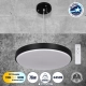  CASPER 61019 Μοντέρνο Κρεμαστό Φωτιστικό Οροφής LED 76W 8372lm 120° AC 220-240V IP20 Ρυθμιζόμενο Λευκό CCT με Χειριστήριο από 2700K έως 6000K Dimmable - Lumileds SMD Chip - Μαυρό Ματ - Μ45 x Π45 x Υ5.5cm - 3 Χρόνια Εγγύηση