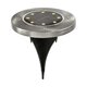 SOLARPIN 71503 Διακοσμητικό Φωτιστικό Κήπου LED 3W 120lm 60° DC 5V με Φωτοβολταϊκό Panel 5V 0.1W & Επαναφορτιζόμενη Μπαταρία Li-ion 3.2V 600mAh Αδιάβροχο IP65 Θερμό Λευκό 2700K - Πακέτο 4 Τεμαχίων - Μ12 x Π12 x Υ13cm - 2 Χρόνια Εγγύηση - 2