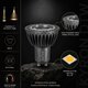 kelvo® KYRON DTW 15° KLV-103-0012 Σποτ GU10 MR16 LED 7W 770lm CRI (Ra) ≥ 90 15° AC 220-240V IP20 Θερμό Λευκό Dimmable με λειτουργία Dim-to-Warm 3000K→1800K - Bridgelux COB Chip - Γκρι Ανθρακί Ματ - Μ5 x Π5 x Υ5.7cm - 3 Χρόνια Εγγύηση - 7