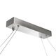 BOLIVAR 61273 Μοντέρνο Κρεμαστό Φωτιστικό Οροφής LED 54W 6210lm 360° AC 220-240V IP20 Ρυθμιζόμενο Λευκό CCT με Χειριστήριο από 2700K έως 6000K Dimmable - Lumileds SMD Chip - Νίκελ Βούρτσας - Μ120 x Π30 x Υ2cm - 3 Χρόνια Εγγύηση - 7