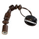 BEADS 00693 Vintage Κρεμαστό Φωτιστικό Οροφής Μονόφωτο 1 x E27 AC220-240V IP20 - Φ5 x Υ33cm - Καφέ Σκούρο Ξύλινο Ανάρτηση - 5 Χρόνια Εγγύηση - 3