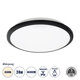 TUFFIN 60997 Πλαφονιέρα Οροφής LED 24W 2640lm 120° AC 220-240V Αδιάβροχη IP54 Φ30 x Υ6.5cm Φυσικό Λευκό 4500K - Μαύρο - Bridgelux Chips - 3 Years Warranty - 1