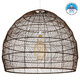 MALIBU 00967 Vintage Κρεμαστό Φωτιστικό Οροφής Μονόφωτο Λευκό Ξύλινο Bamboo Φ97 x Y86cm - 1