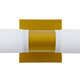 ANAIS 60409 Μοντέρνο Φωτιστικό Τοίχου - Απλίκα Καθρέπτη Μπάνιου - Πίνακα 2 x G9 270° AC 220-240V IP44 Μ34 x Π12 x Υ11cm - Φυσικό Λευκό 4500K - Χρυσό - 6