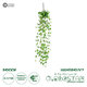 Artificial Garden IVY HANGING BRANCH 20237 Τεχνητό Διακοσμητικό Κρεμαστό Φυτό Κισσός Υ75cm - 1