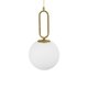 kelvo® BELLISSIMO KLV-101-0376 Κρεμαστό Φωτιστικό Οροφής για Λάμπα με Ντουί E27 AC 220-240V IP20 - Χρυσό Βούρτσας Πλατίνα & Λευκό - Μ20 x Π20 x Υ42cm - 6