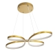 BUTTERFLY 61393 Μοντέρνο Κρεμαστό Φωτιστικό Οροφής LED 75W 7500lm 300° AC 220-240V IP20 Ρυθμιζόμενο Λευκό CCT με Χειριστήριο από 2700K έως 6000K Dimmable - Lumileds SMD Chip - Χρυσό Βούρτσας - Μ70 x Π55 x Υ4cm - 3 Χρόνια Εγγύηση - 2