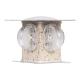  WALLLIGHT-CINA 90658 Μοντέρνο Φωτιστικό Τοίχου - Απλίκα LED 10W 1100lm 10° AC 220-240V Αδιάβροχο IP65 Θερμό Λευκό 2700K - CREE COB Chip & TÜV SÜD Driver - Μπεζ - Μ18.5 x Π18.5 x Υ8.5cm - 3 Χρόνια Εγγύηση - 4