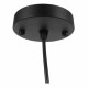 Μοντέρνο Κρεμαστό Φωτιστικό Οροφής Μονόφωτο Μαύρο Μεταλλικό Πλέγμα με Υφασμάτινο Εσωτερικό Καπέλο Φ30  BERNA 01198 - 7