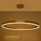kelvo® VENOM KLV-101-0195 Κρεμαστό Φωτιστικό Οροφής LED 75W 7500lm 120° AC 220-240V IP20 Ρυθμιζόμενο Λευκό CCT με Χειριστήριο από 2700K έως 6000K Dimmable - Lumileds SMD Chip - Χρυσό Πλατίνα - Μ100 x Π100 x Υ6.5cm - 3 Χρόνια Εγγύηση - 11