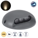 STEPLUNA 90622 Φωτιστικό Σκαλοπατιού / Διαδρόμου LED 3W 330lm 10° DC 24V Αδιάβροχο IP65 Θερμό Λευκό 2700K Dimmable - Bridgelux SMD Chip - Γκρι Ανθρακί Ματ - Μ12 x Π12 x Υ3cm - 3 Χρόνια Εγγύηση - 1