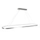 BOLIVAR 61273 Μοντέρνο Κρεμαστό Φωτιστικό Οροφής LED 54W 6210lm 360° AC 220-240V IP20 Ρυθμιζόμενο Λευκό CCT με Χειριστήριο από 2700K έως 6000K Dimmable - Lumileds SMD Chip - Νίκελ Βούρτσας - Μ120 x Π30 x Υ2cm - 3 Χρόνια Εγγύηση - 5
