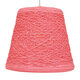 Vintage Κρεμαστό Φωτιστικό Οροφής Μονόφωτο Ροζ Ξύλινο Ψάθινο Rattan Φ32  ARGENT PINK 00996 - 3