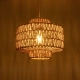  JENSON 00909 Boho Κρεμαστό Φωτιστικό Οροφής με Ντουί 1 x E27 AC 220-240V IP20 - Μπεζ - Μ33 x Π33 x Υ28cm - 2