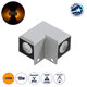 ® WALLLIGHT-DONA 90258 Φωτιστικό Γωνίας Τοίχου - Απλίκα LED 10W 850lm 10° AC 220-240V Αδιάβροχο IP66 Μ8.2 x Π8.2 x Υ6cm Αρχιτεκτονικό Πορτοκαλί 2200K - Γκρι - 3 Years Warranty - 1