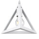 TRIANGLE 00617 Μοντέρνο Κρεμαστό Φωτιστικό Οροφής Τρίφωτο Λευκό Μεταλλικό Πλέγμα Φ49 x Y130cm - 6