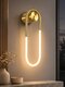 kelvo® LYRA KLV-101-0503 Φωτιστικό Τοίχου / Απλίκα LED 18W 1800lm 360° AC 220-240V IP20 Ρυθμιζόμενο Λευκό CCT με Διακόπτη στο Driver 2700K/4500K/6000K Triac Dimmable - Lumileds SMD Chip & ENEC/TÜV Driver - Σατινέ Χρυσό Βούρτσας - Μ20 x Π16 x Υ60cm - 5 Χρόνια Εγγύηση - 1