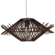 SASSO 01602 Boho Κρεμαστό Φωτιστικό Οροφής με Ντουί 1 x E27 AC 220-240V IP20 - Καφέ - Μ50 x Π50 x Y23cm - 3
