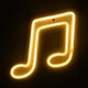 78568 Φωτιστικό Ταμπέλα Φωτεινή Επιγραφή NEON LED Σήμανσης MUSIC NOTE 5W με Καλώδιο Τροφοδοσίας USB - Μπαταρίας 3xAAA (Δεν Περιλαμβάνονται) - Θερμό Λευκό 2700K - 5