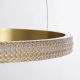 DIAMOND TETRA 61149 Μοντέρνο Κρεμαστό Φωτιστικό Οροφής LED 150W 15000lm 360° AC 220-240V IP20 Ρυθμιζόμενο Λευκό CCT με Χειριστήριο από 2700K έως 6000K Dimmable - Lumileds SMD Chip - Χρυσό Βούρτσας - Μ150 x Π150 x Υ120cm - 3 Χρόνια Εγγύηση - 5