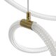 kelvo® GLOW KLV-101-0157 Κρεμαστό Φωτιστικό Οροφής LED 65W 6500lm 360° AC 220-240V IP20 Ρυθμιζόμενο Λευκό CCT με Χειριστήριο από 2700K έως 6000K Dimmable - Lumileds SMD Chip - Χρυσό Πλατίνα - Μ150 x Π70 x Υ90cm - 3 Χρόνια Εγγύηση - 7