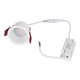 IP 60345 Χωνευτό LED Spot Downlight TrimLess Μπάνιου & WC Φ6.6cm 7W 700lm 45° AC 220-240V IP44 Φ6.6 x Υ5.3cm - Στρόγγυλο - Λευκό - Θερμό Λευκό 2700K - Bridgelux COB - TÜV Certified Driver - 5 Years Warranty - 7