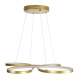 BUTTERFLY 61393 Μοντέρνο Κρεμαστό Φωτιστικό Οροφής LED 75W 7500lm 300° AC 220-240V IP20 Ρυθμιζόμενο Λευκό CCT με Χειριστήριο από 2700K έως 6000K Dimmable - Lumileds SMD Chip - Χρυσό Βούρτσας - Μ70 x Π55 x Υ4cm - 3 Χρόνια Εγγύηση - 7