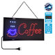 75686 Φωτιστικό Ταμπέλα LED Σήμανσης COFFEE με Πρίζα AC 230V Μ48xΠ25xΥ2cm - 1