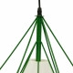 Μοντέρνο Industrial Κρεμαστό Φωτιστικό Οροφής Μονόφωτο Πράσινο με Άσπρο Ύφασμα Μεταλλικό Πλέγμα Φ38  KAIRI GREEN 01622 - 6