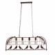 Vintage Industrial Κρεμαστό Φωτιστικό Οροφής Πολύφωτο Καφέ Σκουριά Μεταλλικό Πλέγμα  SANCTUM 01402 - 8