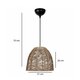 MEKA 204-0162 Boho Κρεμαστό Φωτιστικό Καμπάνα Μονόφωτο 1 x E27 IP20 Καφε Σχοινί - Μ31 x Π31 x Υ26cm - 2