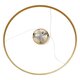 kelvo® DIAMOND KLV-101-0234 Κρεμαστό Φωτιστικό Οροφής LED 75W 7500lm 180° AC 220-240V IP20 Ρυθμιζόμενο Λευκό CCT με Χειριστήριο από 2700K έως 6000K Dimmable - Lumileds SMD Chip - Χρυσό Πλατίνα - Μ100 x Π100 x Υ3cm - 3 Χρόνια Εγγύηση - 8