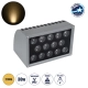 FLOOD-DENA 90487 Επιτοίχιος Προβολέας Wall Washer για Φωτισμό Κτιρίων - Απλίκα & Δαπέδου LED 30W 2700lm 5° DC 24V Αδιάβροχο IP67 Μ18.5 x Π13 x Υ12cm Θερμό Λευκό 2700K - Γκρι Ανθρακί - 3 Years Warranty