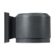  WALLLIGHT-GONA 90483 Μοντέρνο Φωτιστικό Τοίχου - Απλίκα LED 24W 2160lm 5° DC 24V Αδιάβροχο IP67 Θερμό Λευκό 2700K - CREE COB Chip & TÜV SÜD Driver - Γκρι Ανθρακί Ματ - Μ13 x Π16.5 x Υ5cm - 3 Χρόνια Εγγύηση - 5
