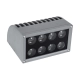 FLOOD-DENA 90485 Επιτοίχιος Προβολέας Wall Washer για Φωτισμό Κτιρίων - Απλίκα & Δαπέδου LED 16W 1440lm 5° DC 24V Αδιάβροχο IP67 Μ15.5 x Π13 x Υ9.1cm Θερμό Λευκό 2700K - Γκρι Ανθρακί - 3 Years Warranty - 2