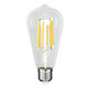99090 Λάμπα LED Long Filament E27 ST64 Αχλάδι 7W 1470lm 360° AC 220-240V IP20 Φ6.4 x Υ14.5cm Θερμό Λευκό 2700K με Διάφανο Γυαλί - Pro Series 210lm/W - A Ενεργειακή Κλάση - 3 Χρόνια Εγγύηση - 6