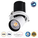 VIRGO-B 60310 Χωνευτό LED Spot Downlight TrimLess Φ13.5cm 20W 2600lm 36° AC 220-240V IP20 Φ13.5cm x Υ14cm - Στρόγγυλο - Λευκό με Μαύρο Κάτοπτρο - Φυσικό Λευκό 4500K - Bridgelux COB - 5 Years Warranty