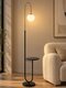 kelvo® CORDELIA KLV-102-0006 Επιδαπέδιο Φωτιστικό για Λάμπα με Ντουί 1 x E27 AC 220-240V IP20 - Μαύρο Ματ & Σατινέ Χρυσό Βούρτσας - Μ38 x Π30 x Υ180cm - 1