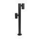 STEM GLB-103-0013 Φωτιστικό Κολωνάκι Κήπου LED 24W 2160lm 60° AC 220-240V Αδιάβροχο IP65 Θερμό Λευκό 2700K - Sanan SMD Chip - Μαύρο Ματ - Μ12 x Π25 x Υ80cm - 3 Χρόνια Εγγύηση