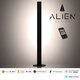 ALIEN-DIVA-BLACK-50-2 ALIEN Design DIVA Μοντέρνο Minimal Nordic Μεταλλικό Φωτιστικό Επιτραπέζιο - Πορτατίφ - Λαμπατέρ Μαύρο LED 8W 1040lm με Ασύρματο Χειριστήριο RF & Dimmer IP20 Φυσικό Λευκό 4500K Μ3 x Π1.6 x Υ50cm - 3