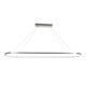 BOLIVAR 61273 Μοντέρνο Κρεμαστό Φωτιστικό Οροφής LED 54W 6210lm 360° AC 220-240V IP20 Ρυθμιζόμενο Λευκό CCT με Χειριστήριο από 2700K έως 6000K Dimmable - Lumileds SMD Chip - Νίκελ Βούρτσας - Μ120 x Π30 x Υ2cm - 3 Χρόνια Εγγύηση - 3