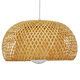 Vintage Κρεμαστό Φωτιστικό Οροφής Μονόφωτο Καφέ Ξύλινο Bamboo Φ38  SAN TROPEZ 01626 - 4