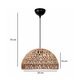 SAND 204-0167 Boho Κρεμαστό Φωτιστικό Καμπάνα Μονόφωτο 1 x E27 IP20 Μπεζ Σχοινί - Μ29 x Π29 x Υ16cm - 2